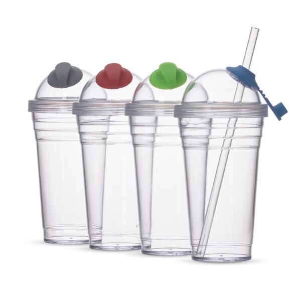 Copo Plástico 480ml com Canudo - Image 3