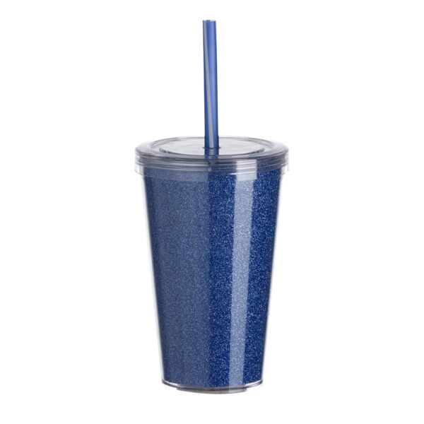 Copo de Acrílico 550ml com Canudo