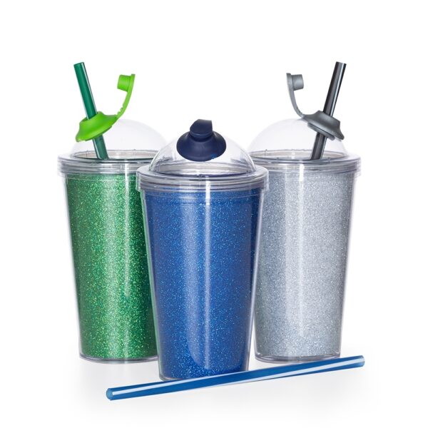 Copo de Acrílico 550ml com Suporte Canudo - Image 7