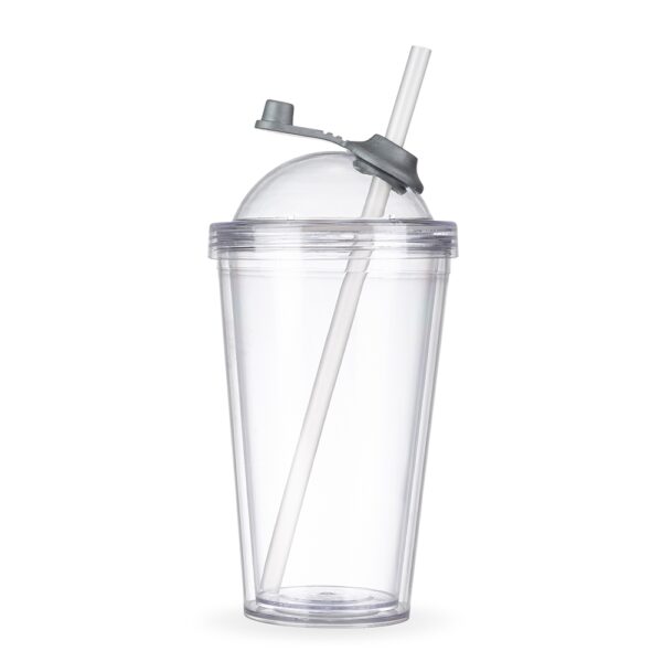Copo de Acrílico 550ml com Suporte Canudo - Image 3