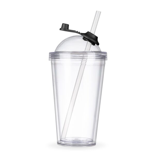 Copo de Acrílico 550ml com Suporte Canudo - Image 2